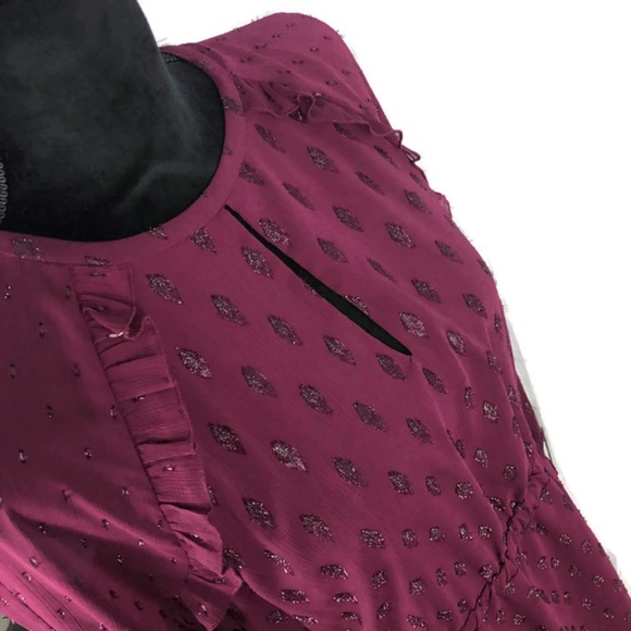 KAARI BLUE Long Sleeve Mix Pleated Dress L - Picture 3 of 8